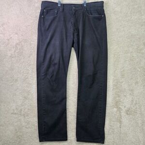 Levi's 513 Slim Straight Jeans Mens W34 L30 Jet Black Stretch Denim 34x30